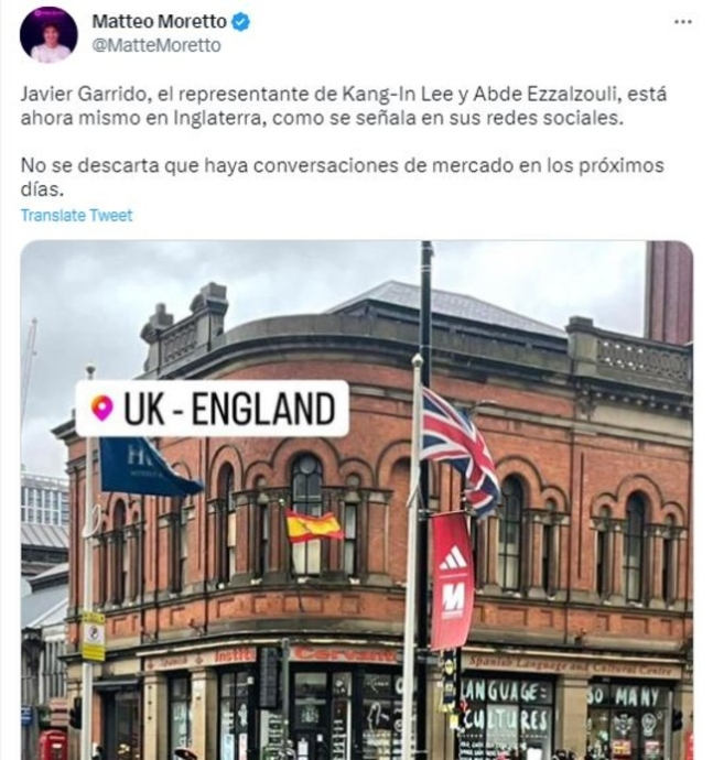 스페인 렐레보의 마테오 모레토 기자 SNS placeholder